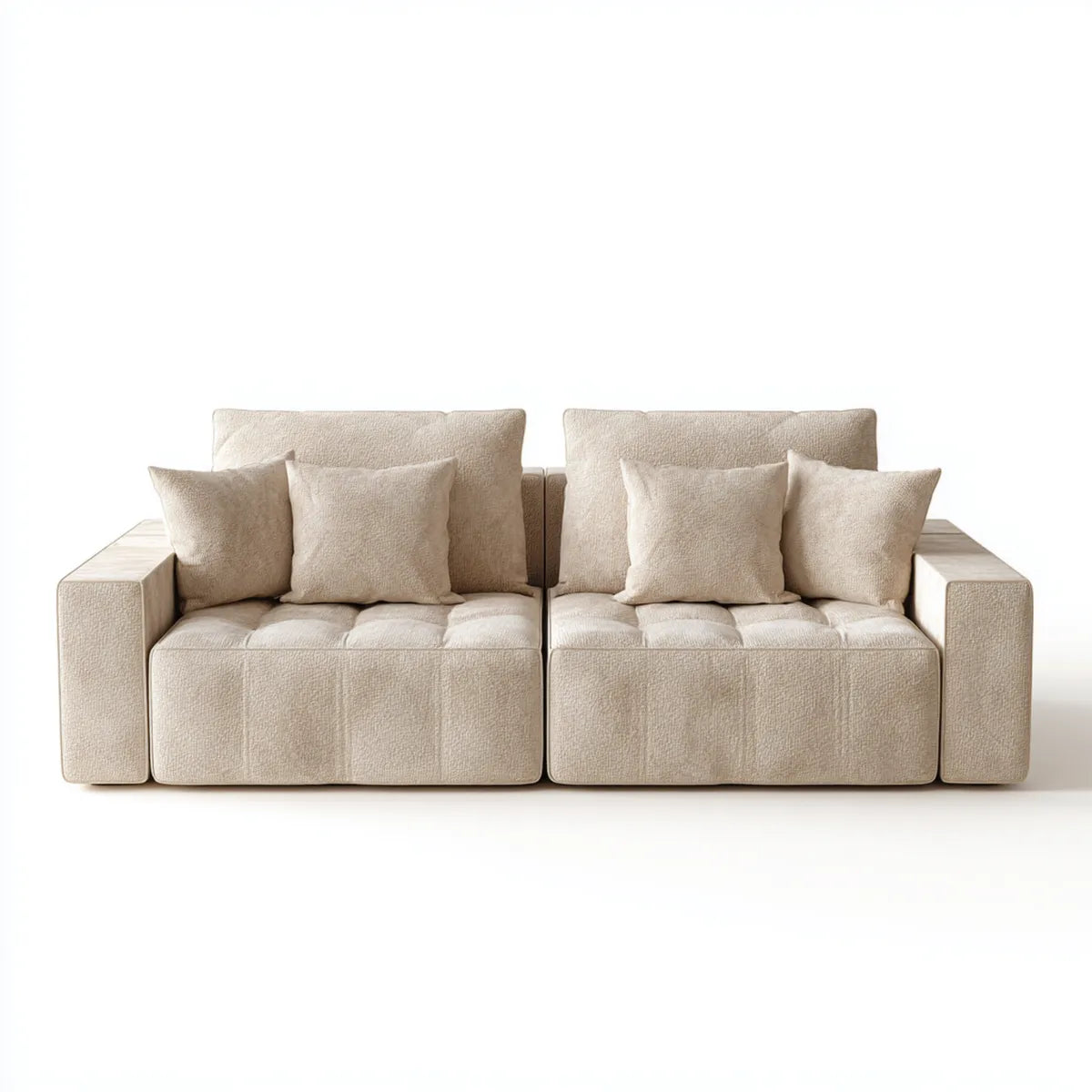 Sofa, 4 fotela prosta sofa w klamrze poliestrowej 300 x 100 x 85 cm