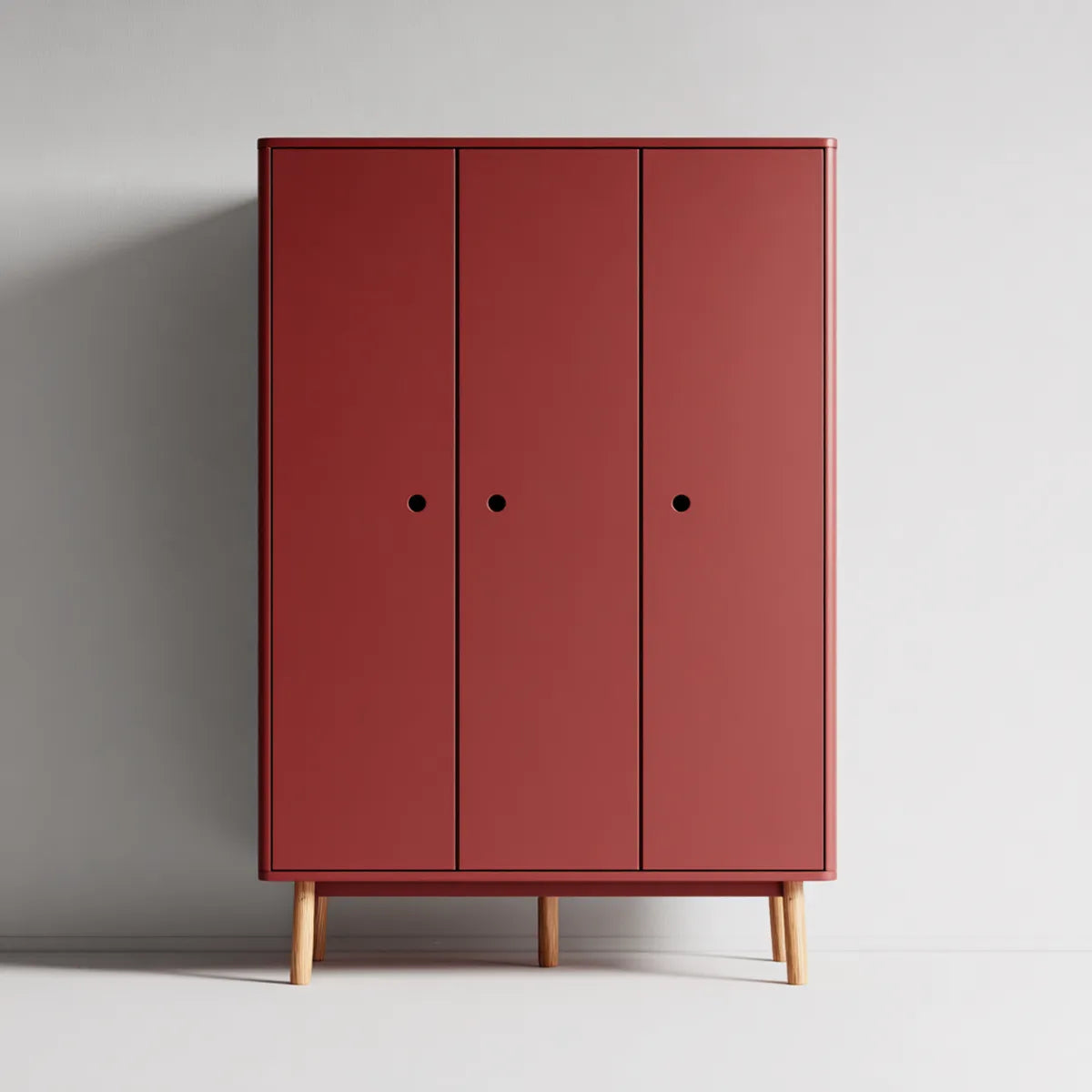 Szafa na ubrania 3 czerwone drzwi 120 x 50 x 180 cm w prostokątnym MDF