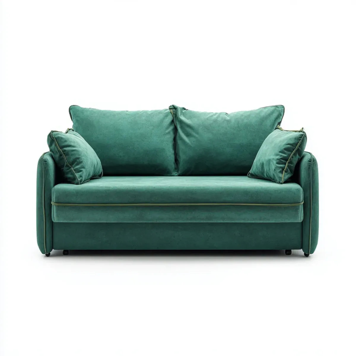 Sofa, Emerald zielony sofa w poliestrowym aksamicie 170 x 90 x 85 cm